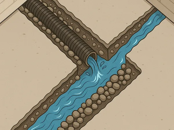 Perimeter drainage channel installation
