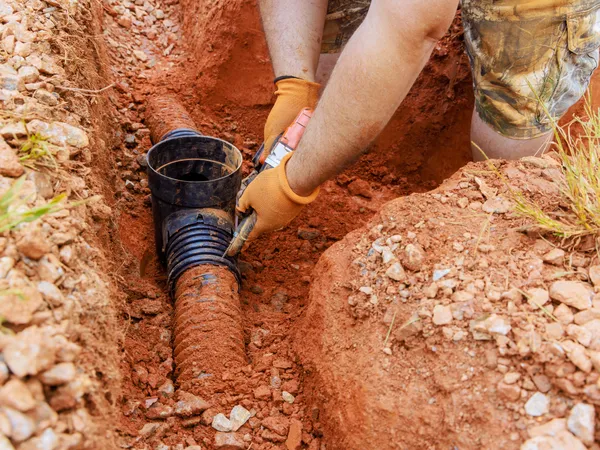 Foundation protected by drainage system