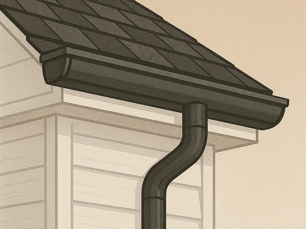 Gutter system closeup