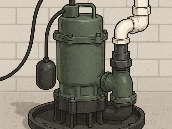 Sump pump system installation